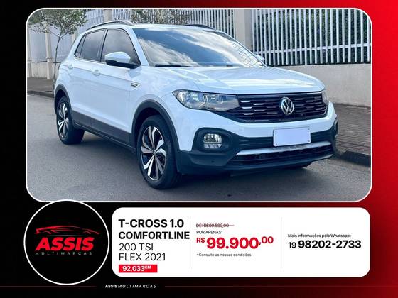 VOLKSWAGEN T-CROSS 1.0 200 TSI TOTAL FLEX COMFORTLINE AUTOMÁTICO VOLKSWAGEN T-CROSS 1.0 200 TSI TOTAL FLEX COMFORTLINE AUTOMÁTICO
